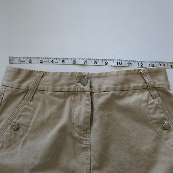 J Crew Classic Cotton Twill Chino Khaki Mini Skirt, Size 4 - Picture 6 of 7